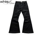 WAX FINISH FLARED JEANS
