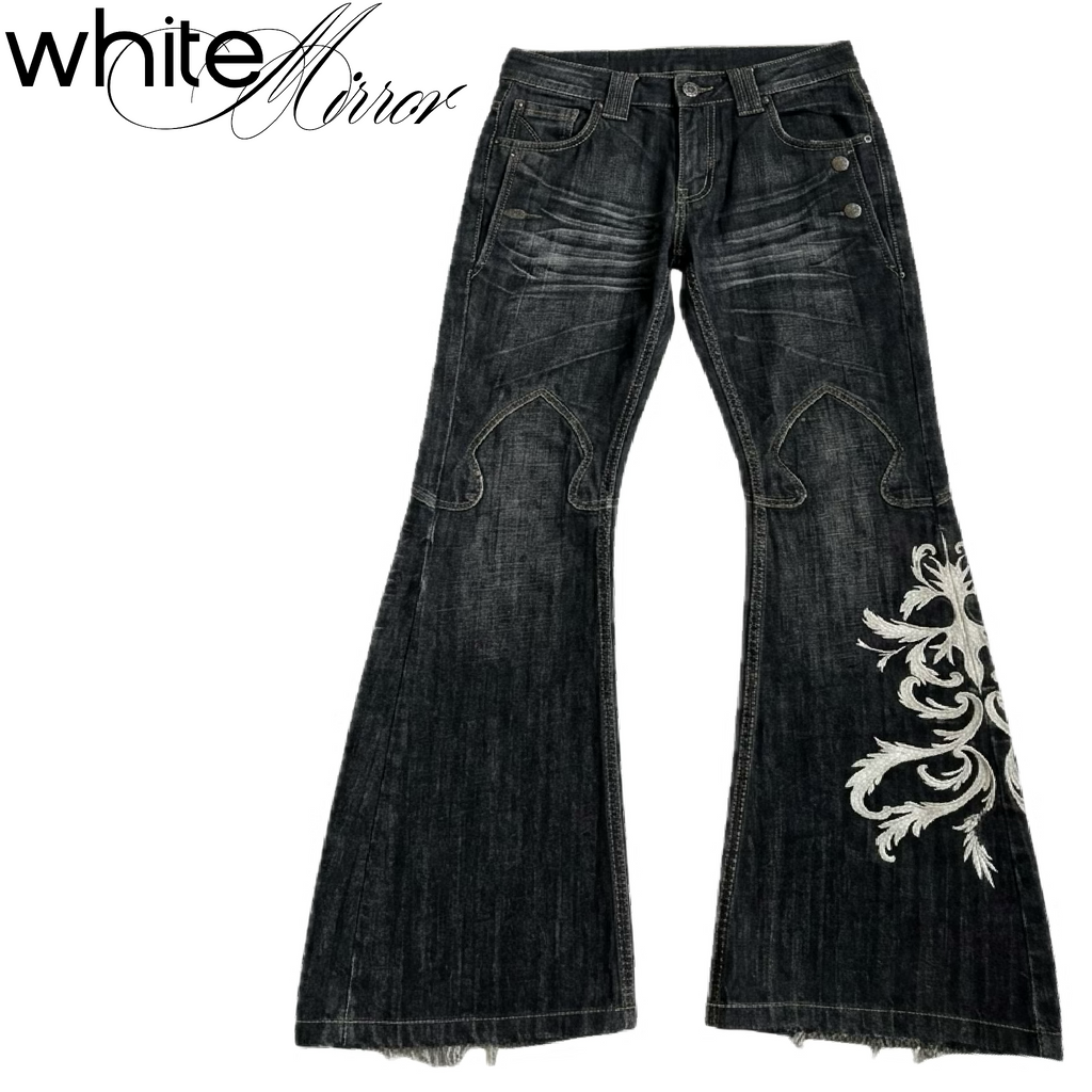 FLUER KNEE FLARED JEANS