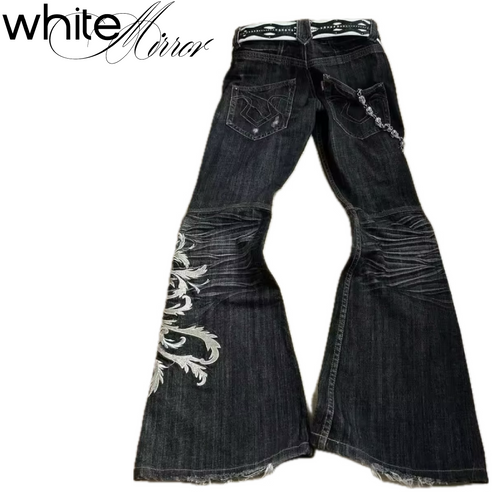 FLUER KNEE FLARED JEANS