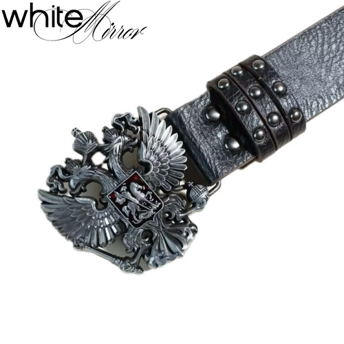 WHITE MIRROR TWO HEADED BEAST BELT