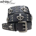 EMBOSSED ALLIGATOR STUDDED BELT
