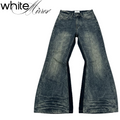 WASHED BLUE FLARED JEANS